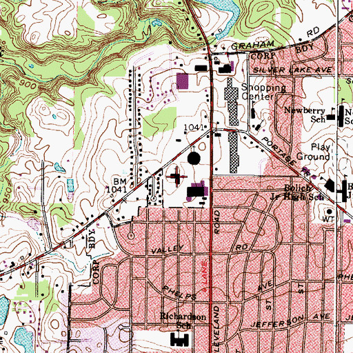 Topographic Map of Northminster Presbyterian Church, OH
