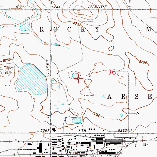 Topographic Map of Rocky Mountain Arsenal (historical), CO