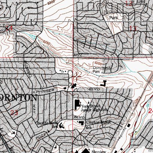 Topographic Map of Community Park, CO
