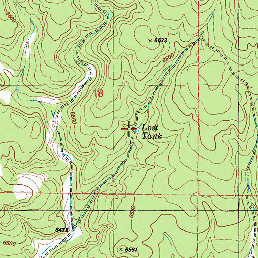 Topographic Map of Lost Tank, AZ