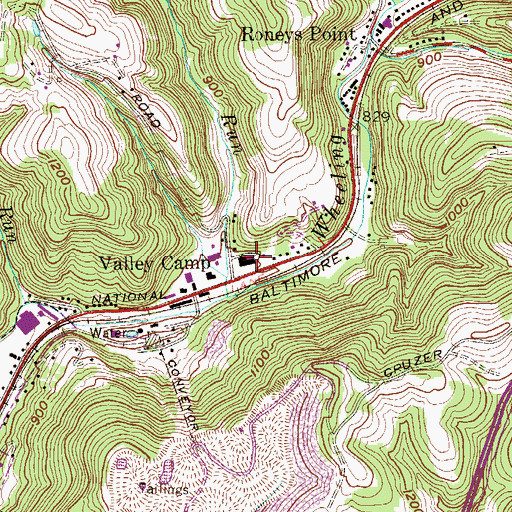 Topographic Map of Abundant Life Christian School, WV