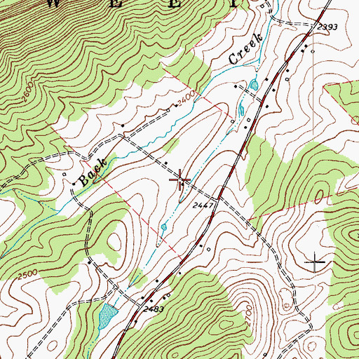 Topographic Map of Amana Christian Day School, WV