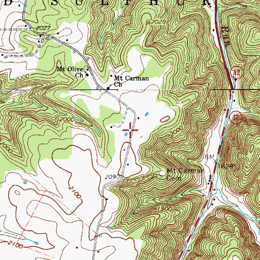 Topographic Map of Ballard Christian School, WV