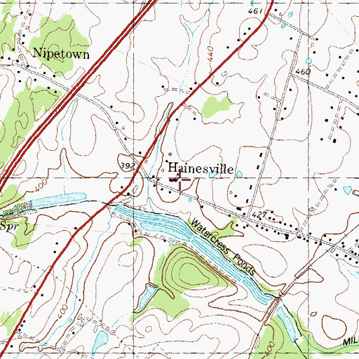 Topographic Map of Bedington Elementary School, WV