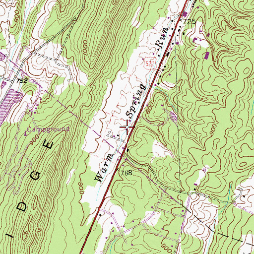 Topographic Map of Berkeley Springs Seventh Day Adventist School, WV