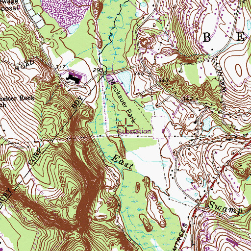 Topographic Map of Meckauer Park, CT