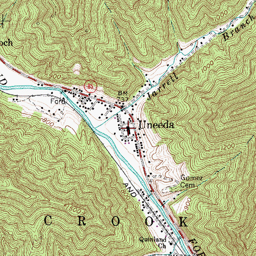 Topographic Map of Madison Elementary Preschool Annex (historical), WV