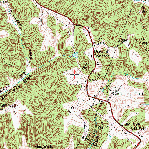 Topographic Map of Calhoun Middle - High School, WV
