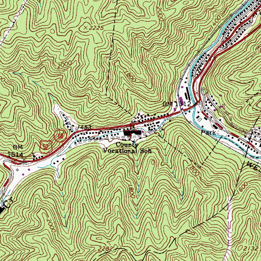 Topographic Map of Career and Technology Center, WV