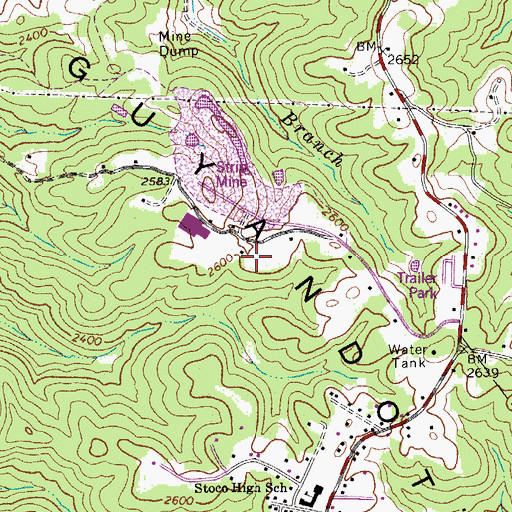 Topographic Map of Coal City Elementary School, WV