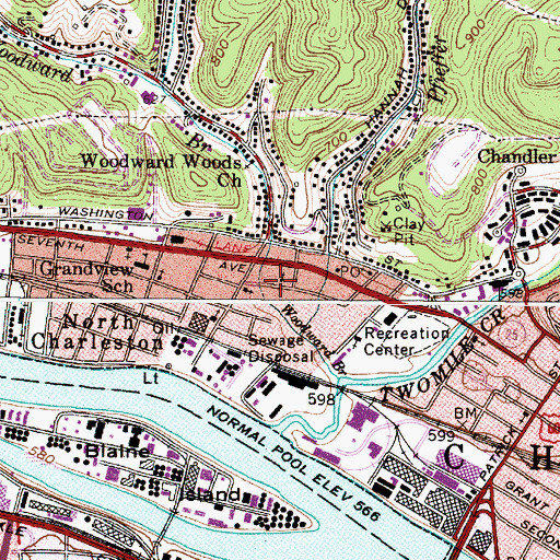 Topographic Map of Conquerors Christian School (historical), WV
