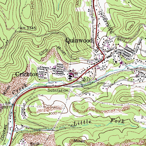 Topographic Map of Crichton Elementary School, WV