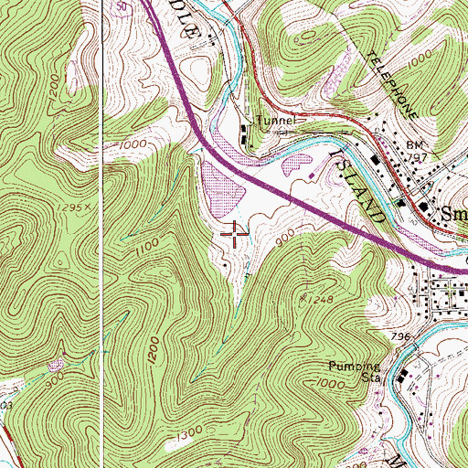 Topographic Map of Doddridge County Elementary School, WV