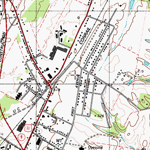 Topographic Map of Eagle Intermediate School, WV