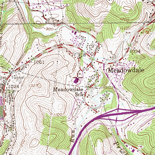 Topographic Map of East Dale Elementary School, WV