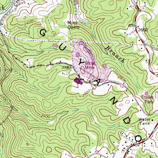 Topographic Map of Independence High School, WV