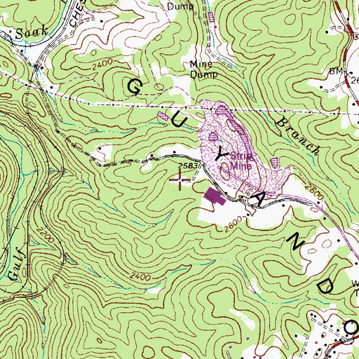 Topographic Map of Independence Middle School, WV
