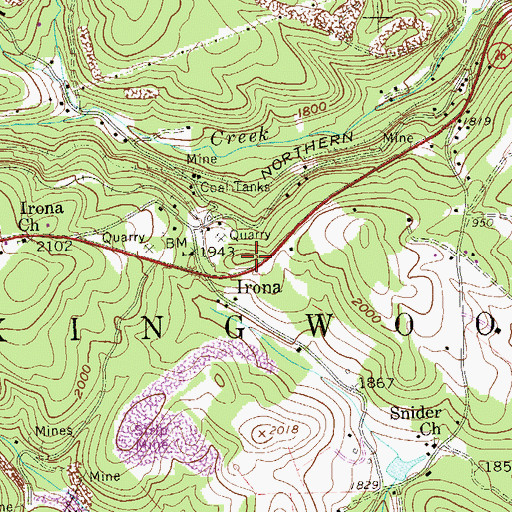 Topographic Map of Integrity Christian School (historical), WV