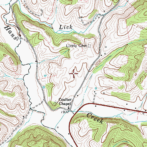 Topographic Map of James Monroe High School, WV