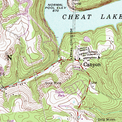 Topographic Map of Maranatha Christian Academy, WV