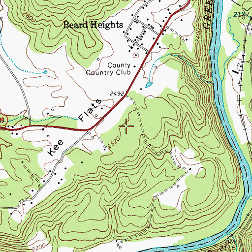 Topographic Map of Marlinton Middle School, WV