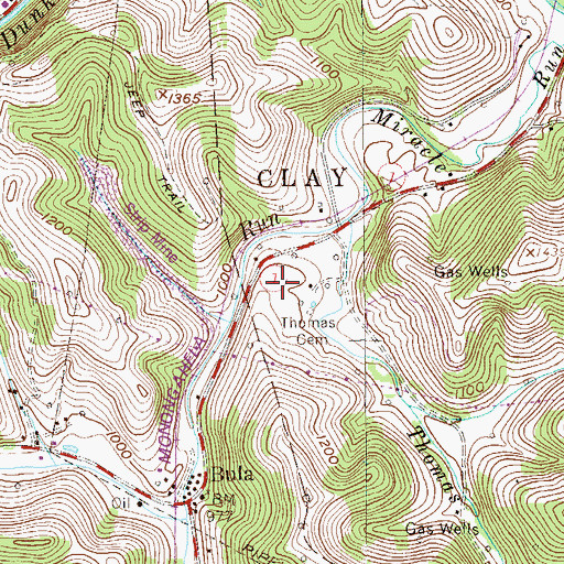 Topographic Map of Mason - Dixon Elementary School, WV