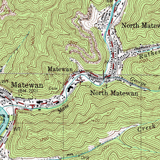 Topographic Map of Matewan PK - 8 School, WV