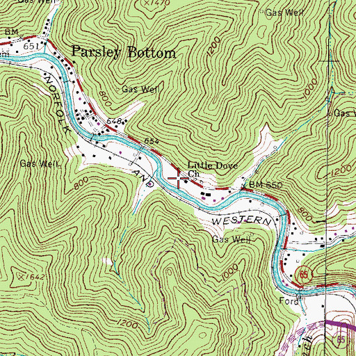 Topographic Map of Mingo Christian School, WV