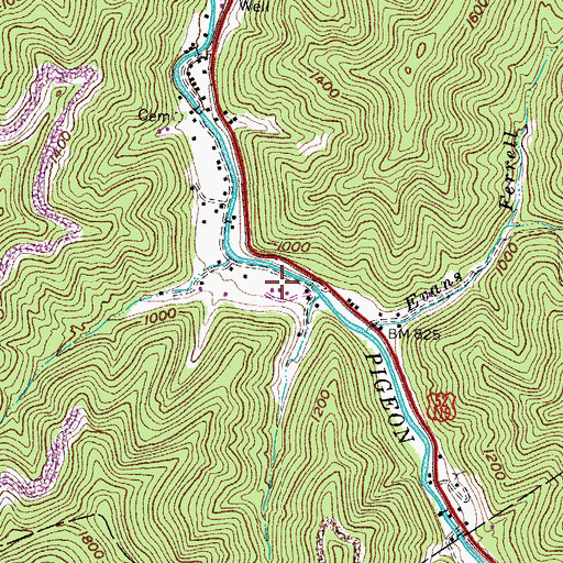 Topographic Map of Mingo Career and Technical Center, WV