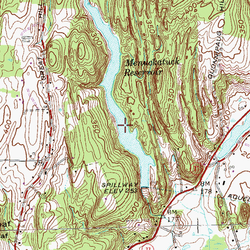 Topographic Map of Menuckatuck Reservoir, CT