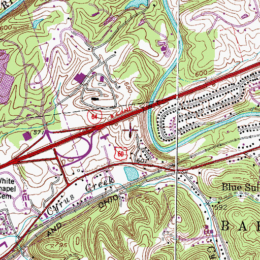 Topographic Map of Nichols Elementary School, WV