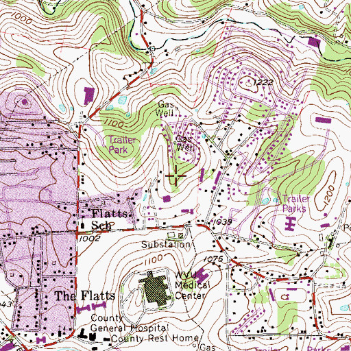 Topographic Map of North Elementary School, WV