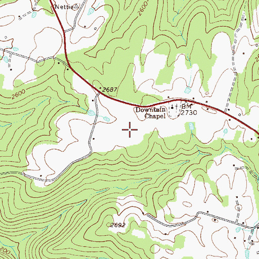 Topographic Map of Panther Creek Elementary School, WV