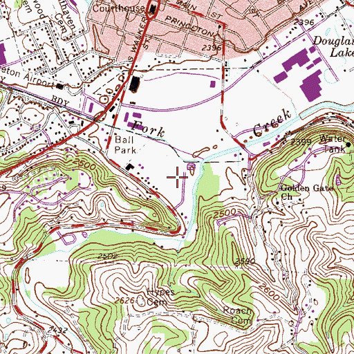 Topographic Map of Princeton Primary School, WV