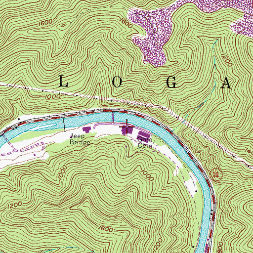 Topographic Map of Ralph R Willis Career and Technical Center, WV