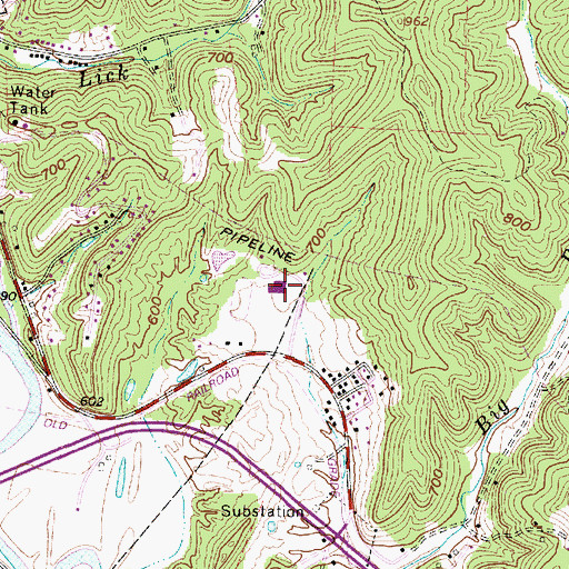 Topographic Map of Ravenswood Grade School, WV