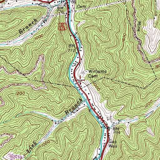 Topographic Map of Regional Christian School, WV
