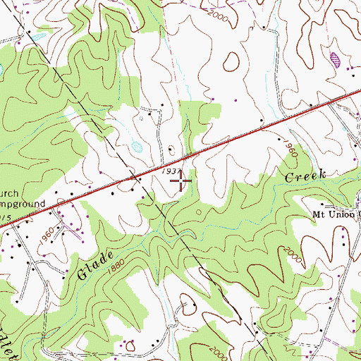 Topographic Map of Summersville Seventh Day Adventist School, WV