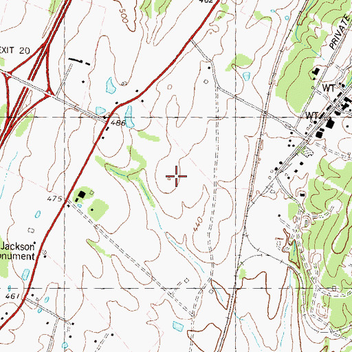 Topographic Map of Spring Mills Middle School, WV