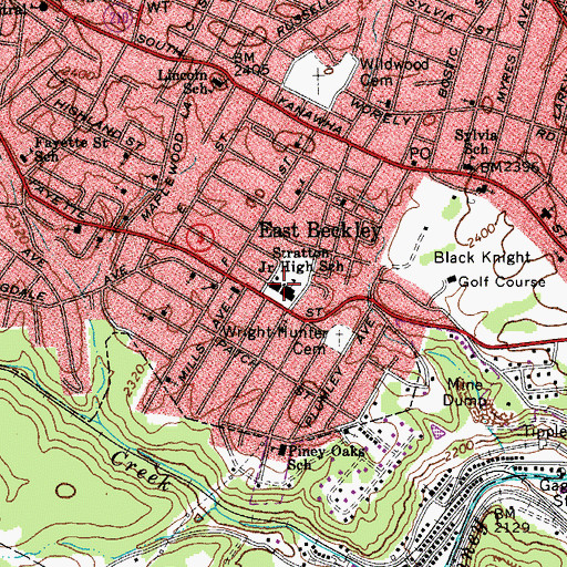 Topographic Map of Stratton Elementary School, WV