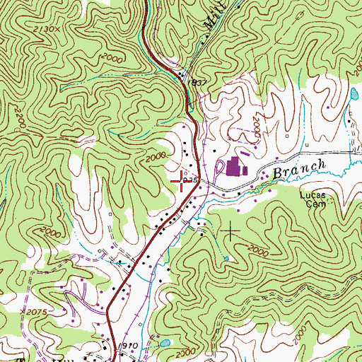 Topographic Map of Trap Hill Middle School, WV