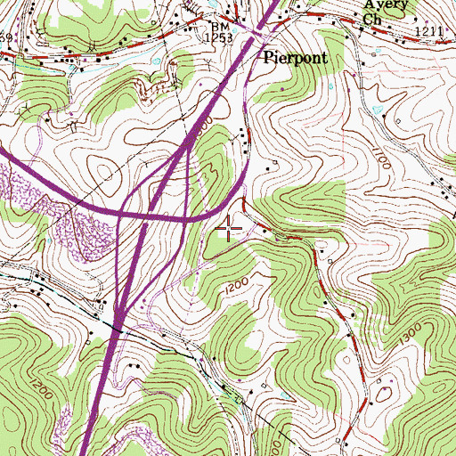 Topographic Map of Trinity Christian High School (historical), WV