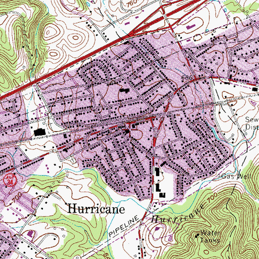 Topographic Map of Truth and Liberty Christian School, WV