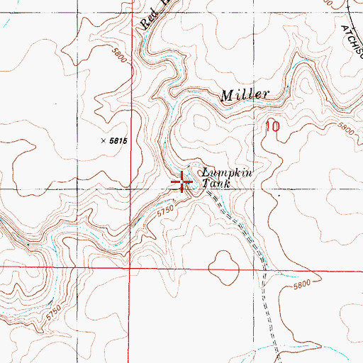Topographic Map of Lumpkin Tank, AZ
