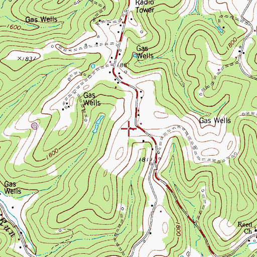 Topographic Map of Washington District Elementary School, WV