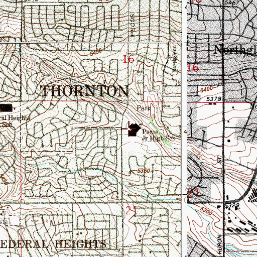 Topographic Map of STEM Launch Middle School, CO