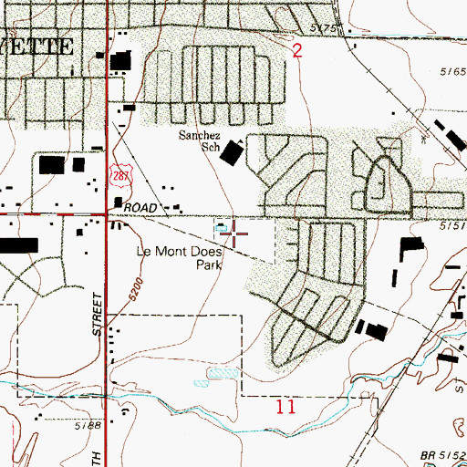 Topographic Map of Le Mont Does Park, CO