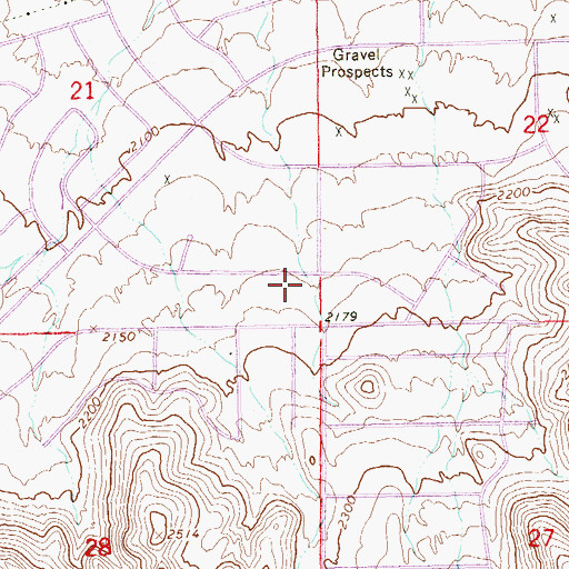 Topographic Map of Foothills Montessori School, NV