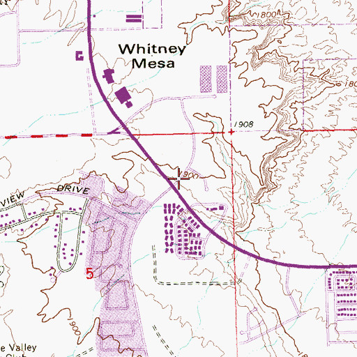 Topographic Map of Green Valley Christian School, NV