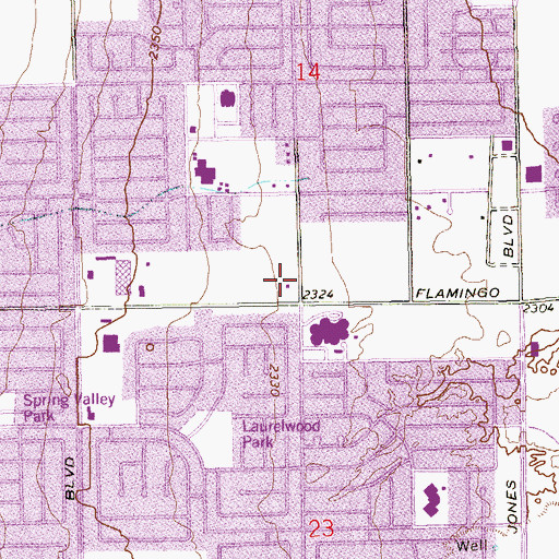 Topographic Map of Kinder Care Learning Center, NV